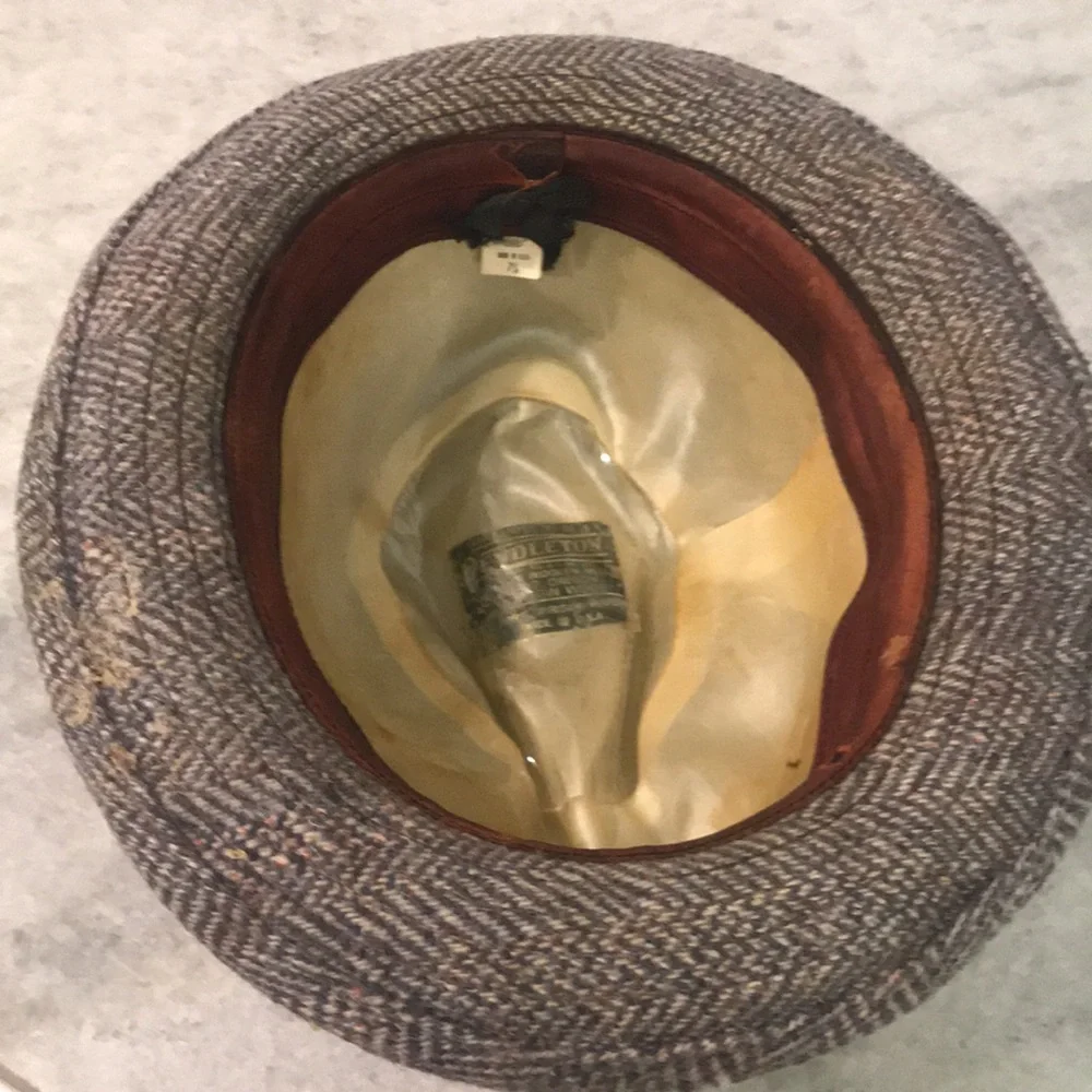 Vintage Pendleton Fedora Mens 71/4 Gray Brown Hat Woolen Label Made in USA